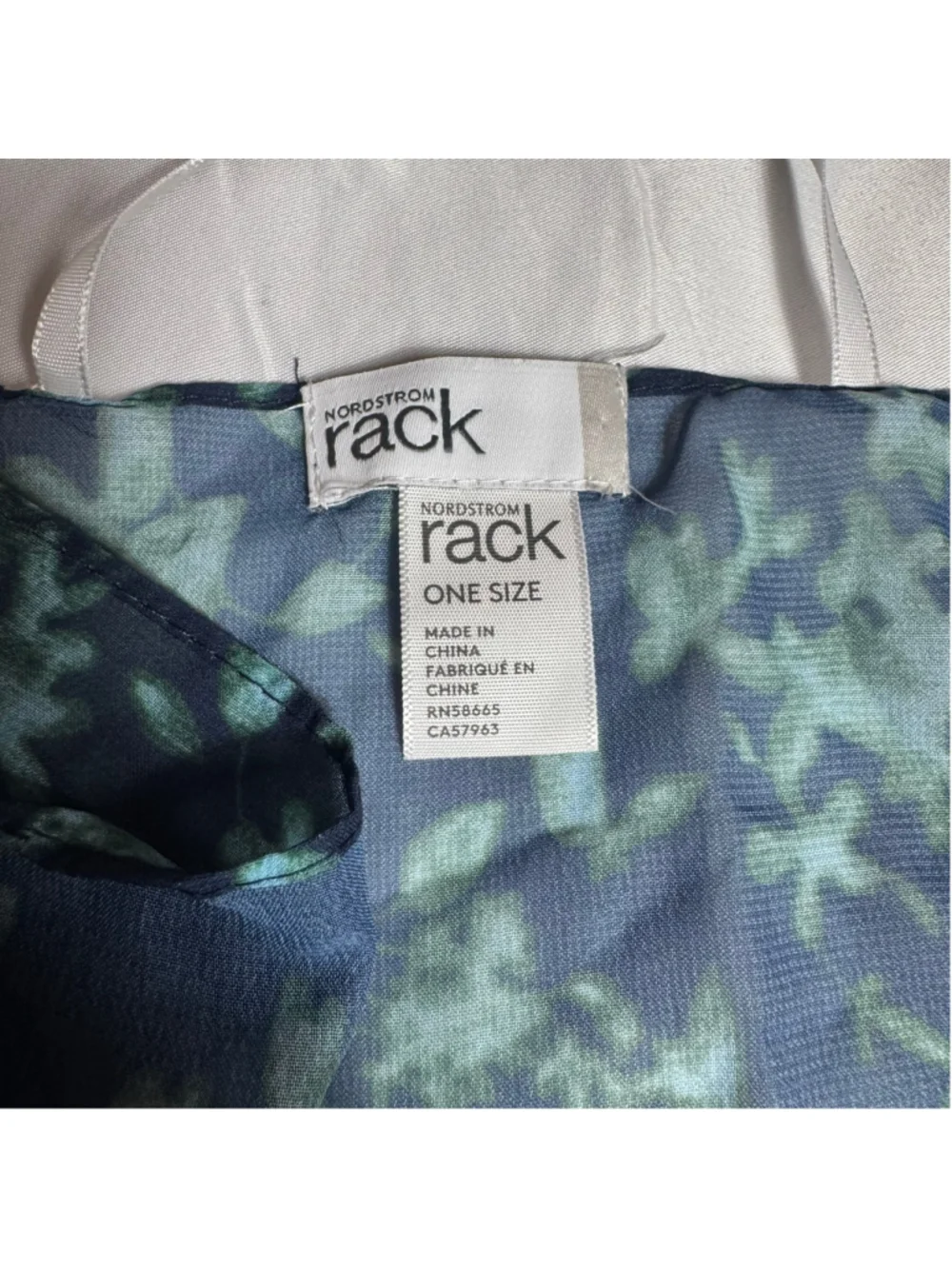 Women's Nordstrom Rack Floral Swim Coverup, One Size, Blue and Green